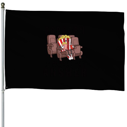 Movie Watching Cinema Popcorn Binge Watching House Flags