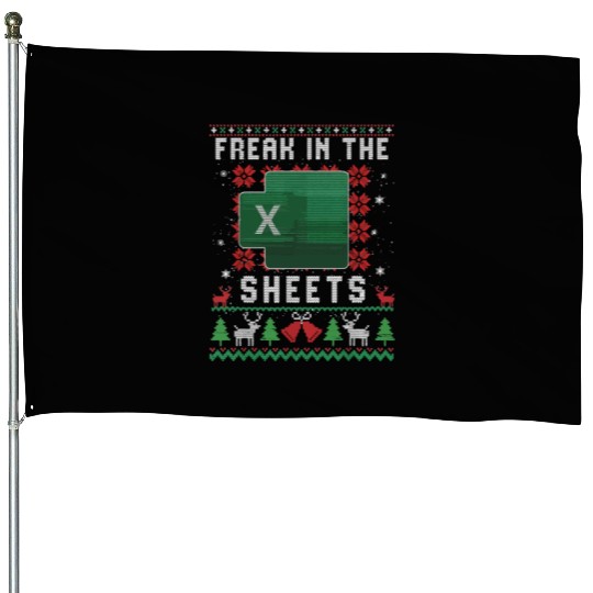 Freak In The Sheets Excel Ugly Christmas Sweater House Flags