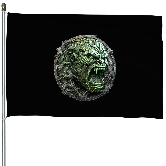 Angry Hulk House Flags