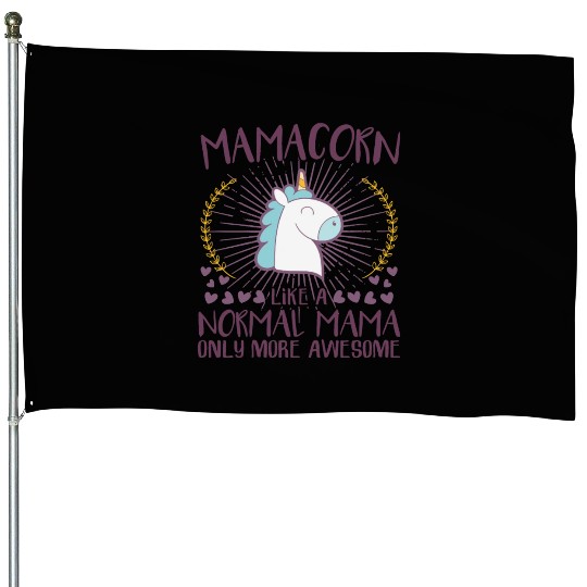 Mamacorn mom unicorn mothers day baby family kid House Flags