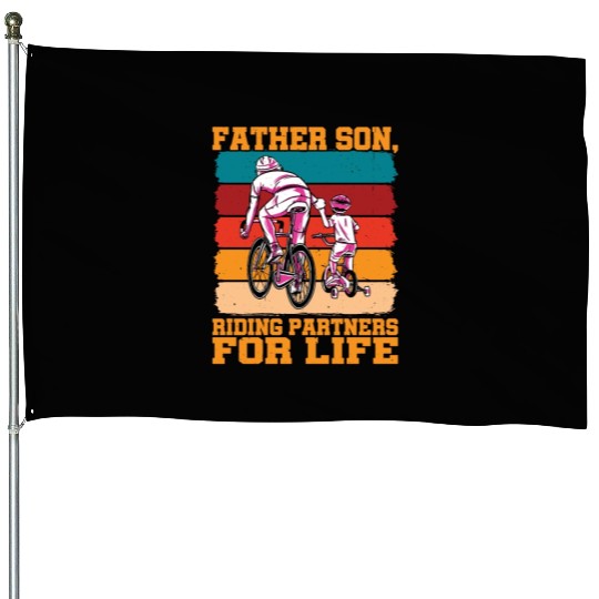 Father Son, Riding Partners For Life House Flags