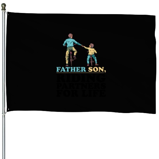 Father Son, Riding Partners For Life 2 House Flags