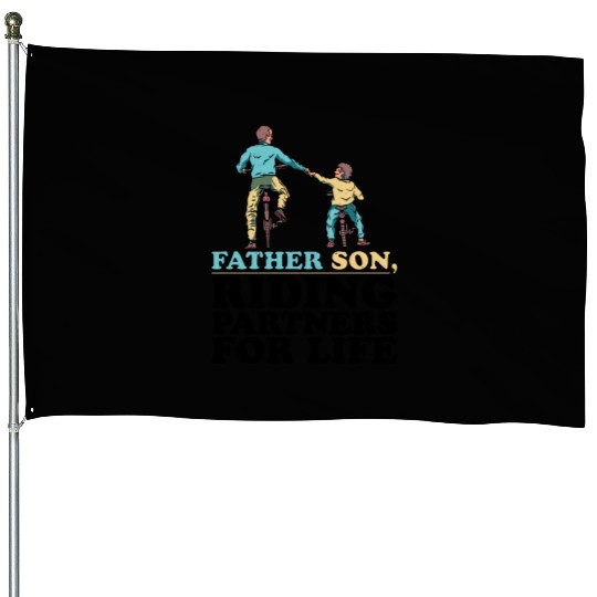 Father Son, Riding Partners For Life 2 House Flags