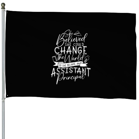 Assistant Principal Back School Teacher Principal House Flags