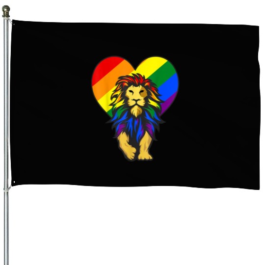 Gay Pride Lion LGBT-Q House Flags For Men, Women