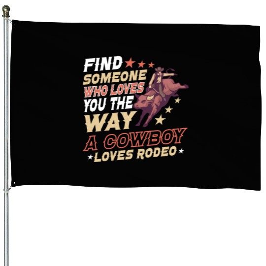 Rodeo Bull Riding Livestock Show Farmer Cattle House Flags