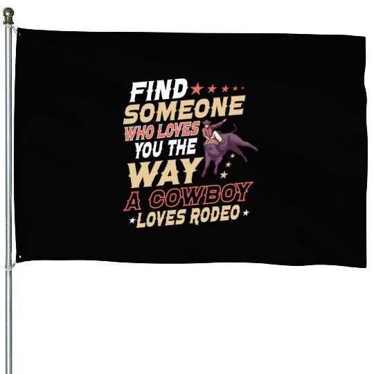 Rodeo Bull Riding Livestock Show Farmer Cattle House Flags