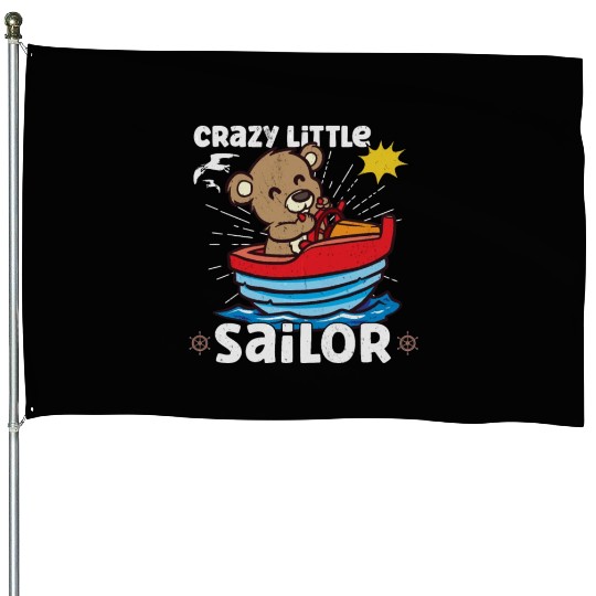 Sailing Sailboat Boating Kid Child Yacht Boat House Flags