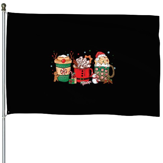 Christmas Hot Chocolate Cup House Flags