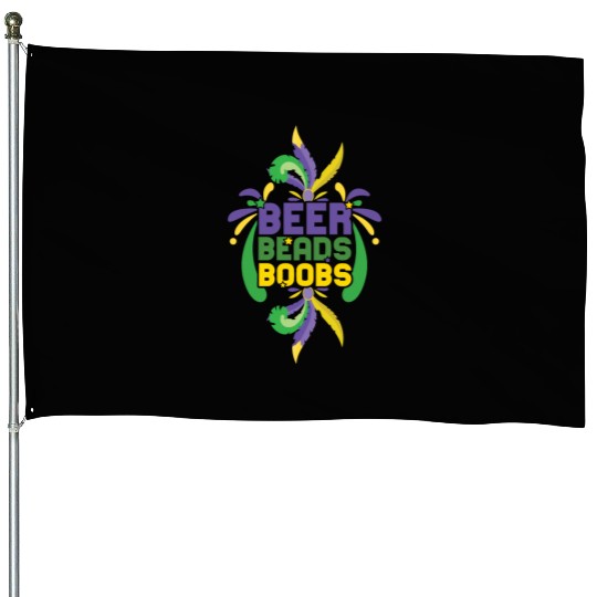 Festival Parade Beer Beads Bling Mardi Gras 2023 House Flags