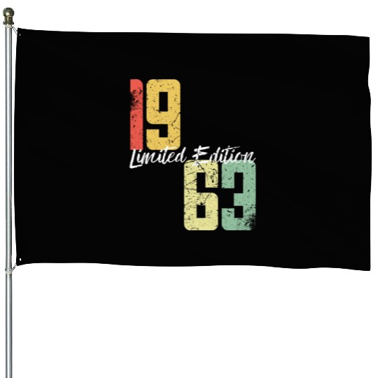 60 Years Vintage 1963 Retro 60th Birthday House Flags