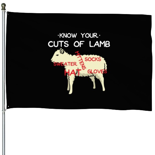 Knitting Knitter Crochet Needle Knitting Lamb Wool House Flags