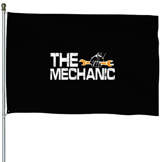 Dad Car Guy Garage Father's Day Funny Car Mechanic House Flags