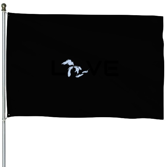Distressed Love Great Lakes House Flags