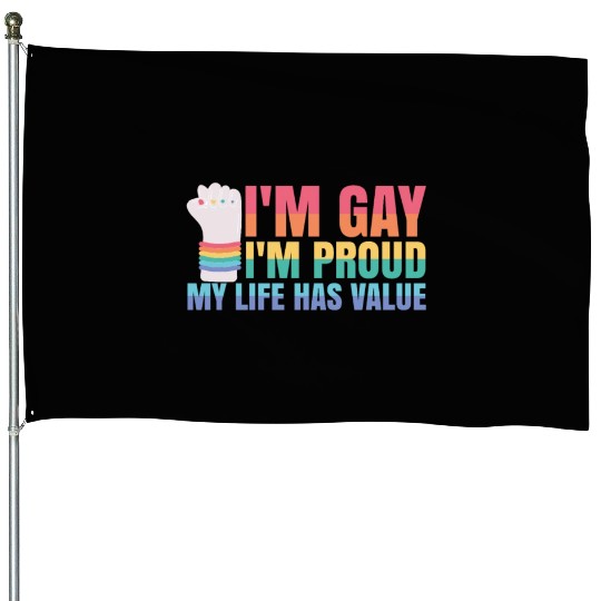 Gay Pride Month Equality Rainbow House Flags