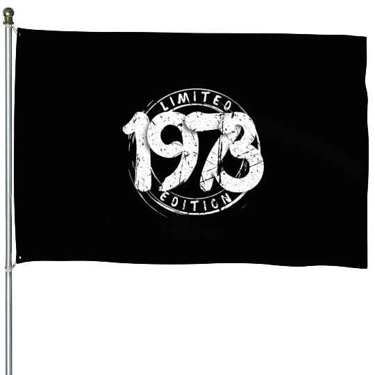 50 Years Vintage 1973 Retro 50th Birthday House Flags