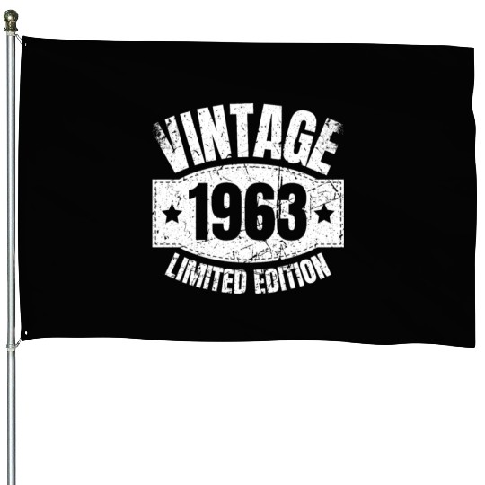 60 Years Vintage 1963 Retro 60th Birthday House Flags