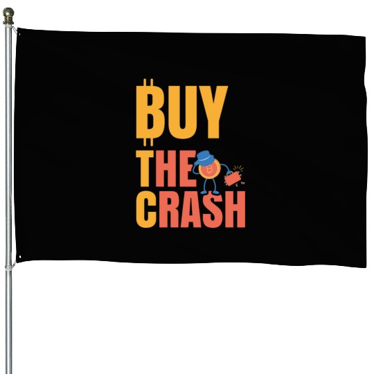 BTC Buy The Crash Crypto Bitcoin House Flags