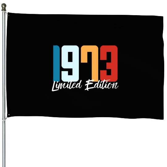 50 Years Vintage 1973 Retro 50th Birthday House Flags