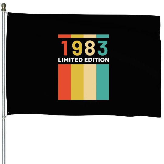 40 Years Vintage 1983 Retro 40th Birthday House Flags