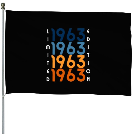 60 Years Vintage 1963 Retro 60th Birthday House Flags