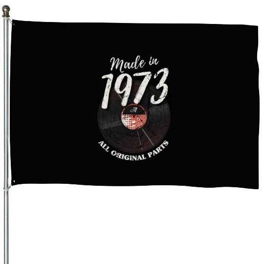 50 Years Vintage 1973 Retro 50th Birthday House Flags