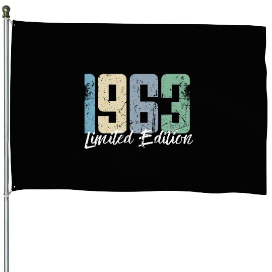 60 Years Vintage 1963 Retro 60th Birthday House Flags
