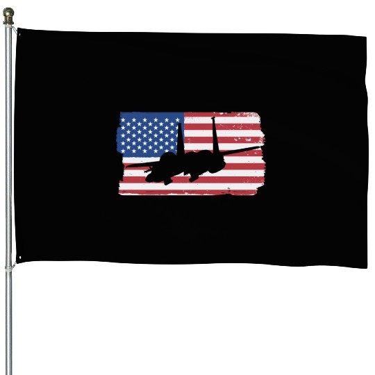 F-15 Eagle Fighter Jet American Flag F15 Eagle House Flags