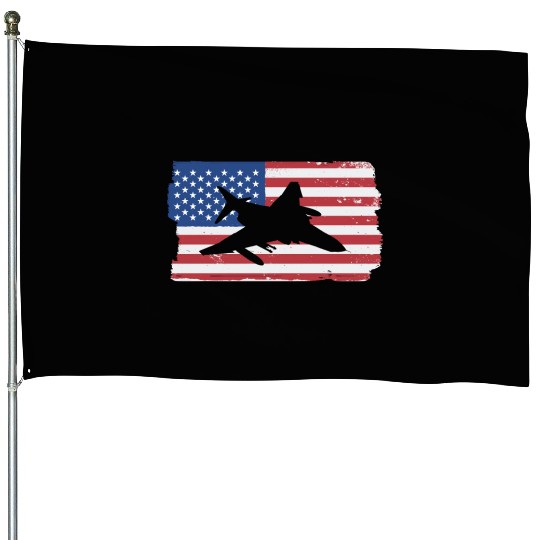 F-4 Phantom Fighter Jet American Flag F4 Phantom House Flags