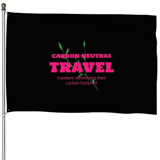 Carbon Neutral Travel House Flags