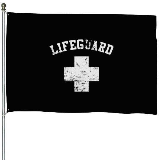 Lifeguard Vintage House Flags