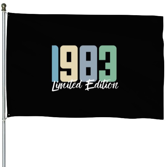 40 Years Vintage 1983 Retro 40th Birthday House Flags