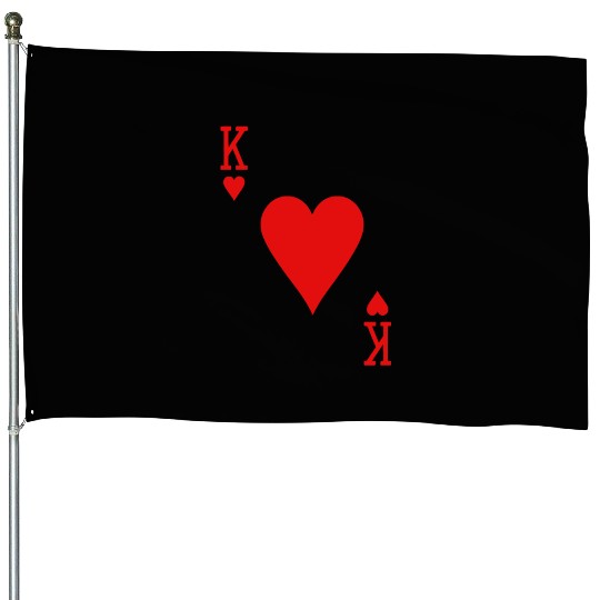 King Of Hearts Matching Couple Saint Valentine's D House Flags