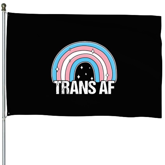 Trans AF Transsexual Transgender Pride Flag Rainbo House Flags