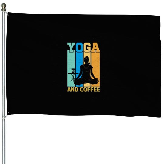 Yoga and coffee House Flags