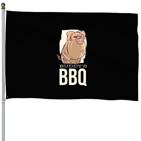 Buddy's BBQ Bacon Pig Buddy's BBQ Bacon Pig inspir House Flags