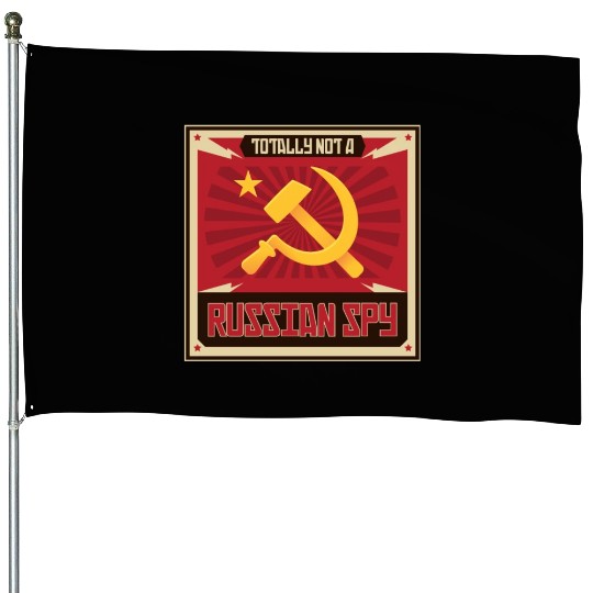 Funny Russian Spy USSR Soviet Union Russia Hammer House Flags