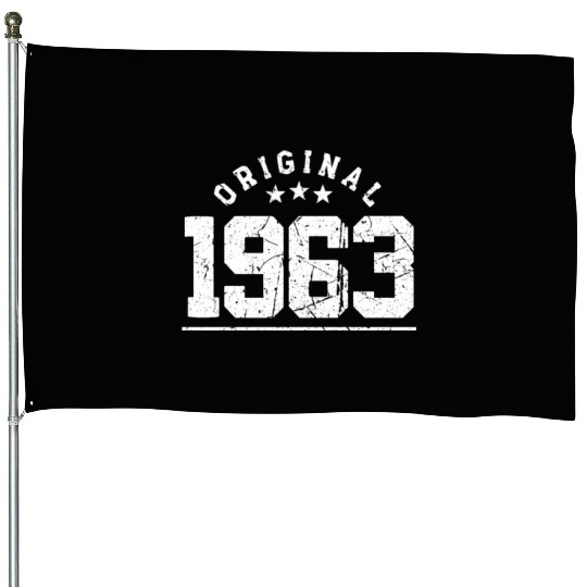 60 Years Vintage 1963 Retro 60th Birthday House Flags
