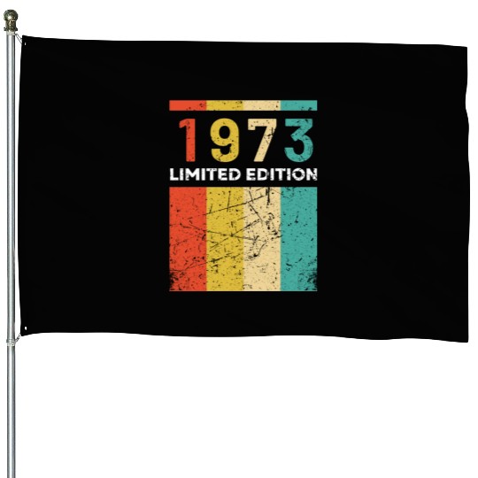 50 Years Vintage 1973 Retro 50th Birthday House Flags