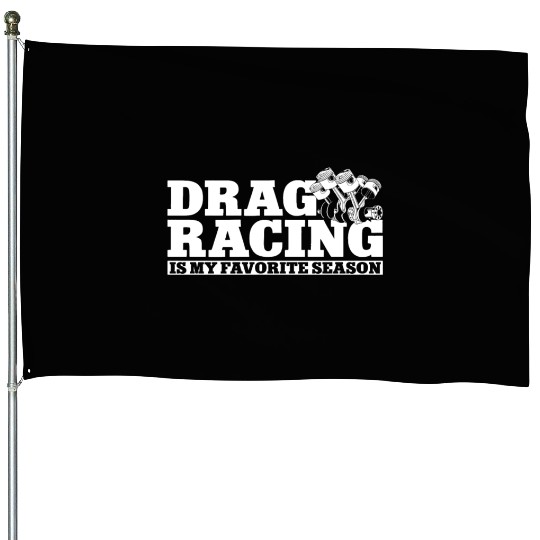 Drag Racing Race Car Drag Racing House Flags