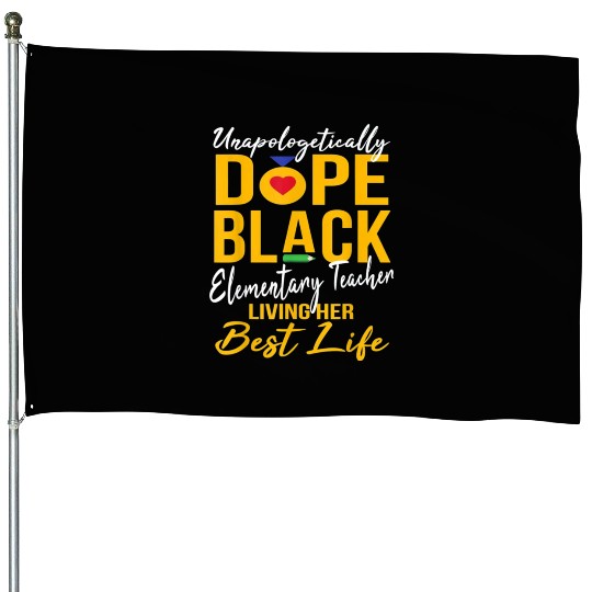 elementary teacher Afro Pride House Flags