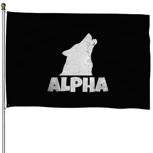 Alpha Wolf Pack Member Wildlife House Flags