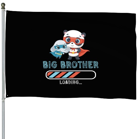 Big brother super hero panda elephant House Flags