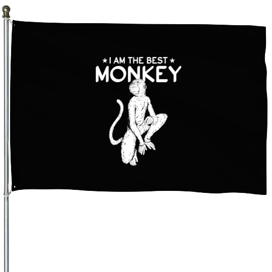 Orangutan Monkey Chimpanzee Monkey - I Am The Best House Flags