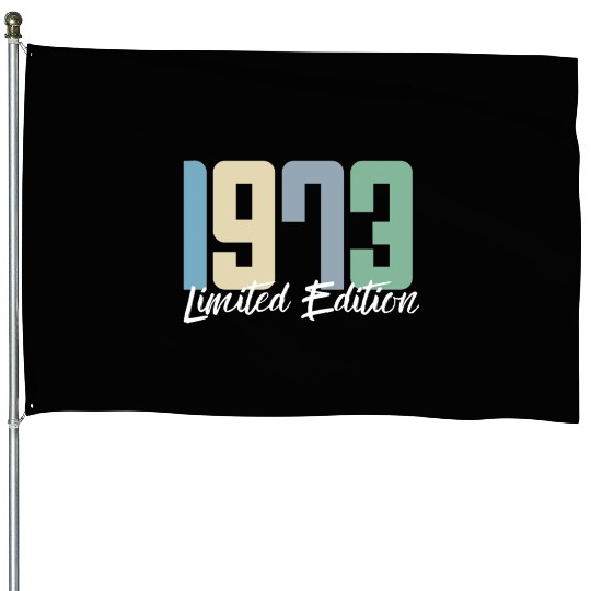50 Years Vintage 1973 Retro 50th Birthday House Flags