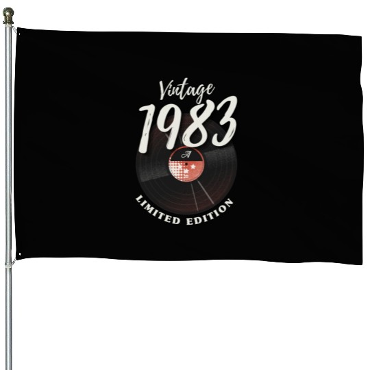 40 Years Vintage 1983 Retro 40th Birthday House Flags