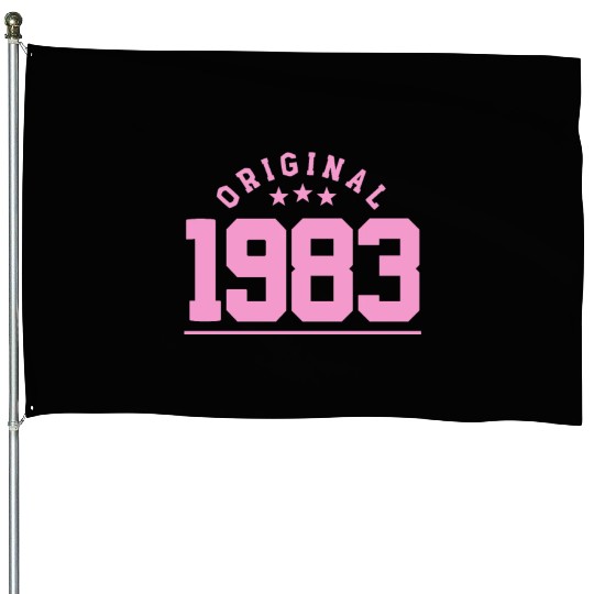 40 Years Vintage 1983 Retro 40th Birthday House Flags