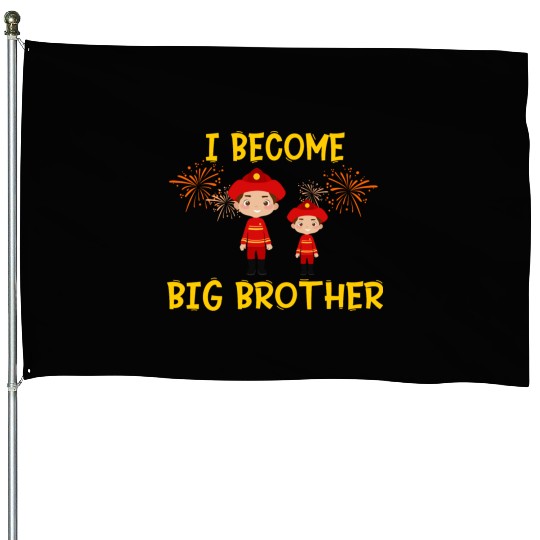 Big brother fire truck fireman 2023 House Flags