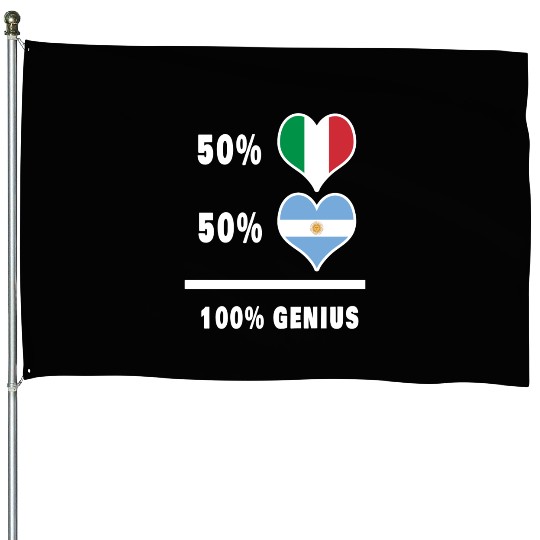 Argentina and Italy 100% genius flag design House Flags