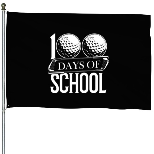 100 Days Of School Sports Golf Ball Athletic House Flags